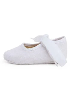 Merceditas Lino Con Lazo Faya - Scarpe Neonato - Blanco