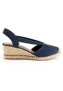 Next Forever Comfortâ® Elastic Closed Toe Wedges - Zeppe - Navy Blue